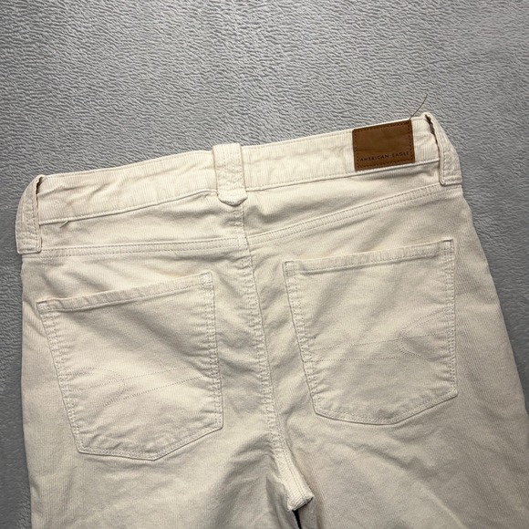 American Eagle Outfitters Festival Flare Corduroy Pants 8 Beige Cotton Stretch - Picture 8 of 9